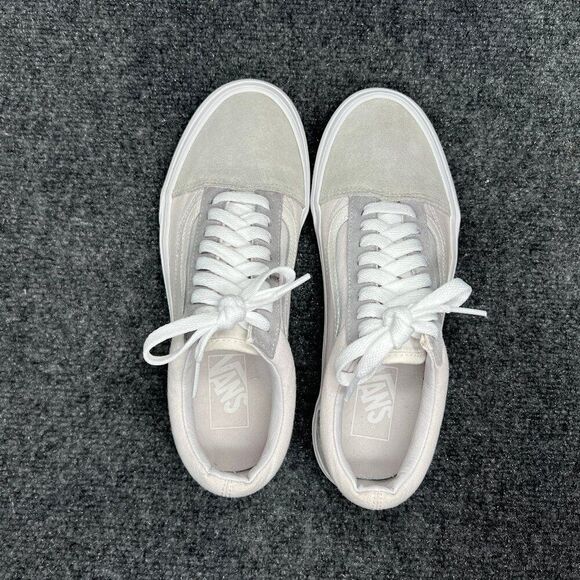 Vans Old Skool Low Sneakers Womens Size 8.5 Grey White Athletic Retro Skate Shoe - Picture 8 of 12